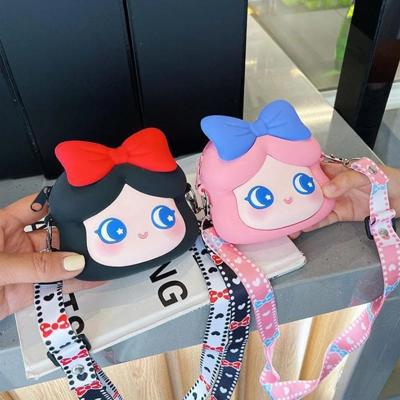 Cute Wallet Kawaii Princess Crossbody Bag Silicone Coin Purse Waterproof Shoulder Bag Cartoon Wallet for Teen Girls Women