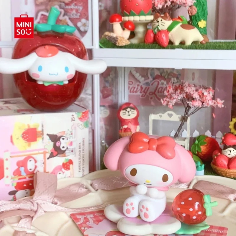 

Sanrio клубничный дом серии фигурок Kulomi Pacha собака Корица собака красота Спальня украшение девочка подарок на день рождения