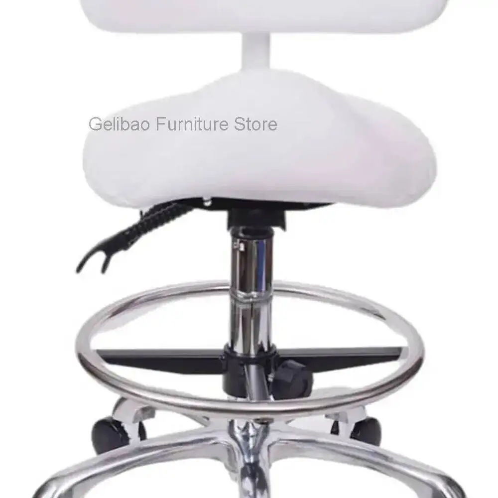 Ring Seat Back Rolling Esthetician with Foot for Salon Tattoo Shop Spa Facial lash Home Dentist Clinic Esthetician Chair