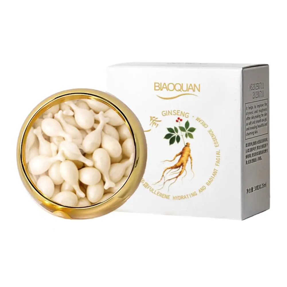 

Ginseng Fullerene Essence Capsule Anti-wrinkle Firming Fade Fine Lines Moisturizing Placenta extract essence cream skin care