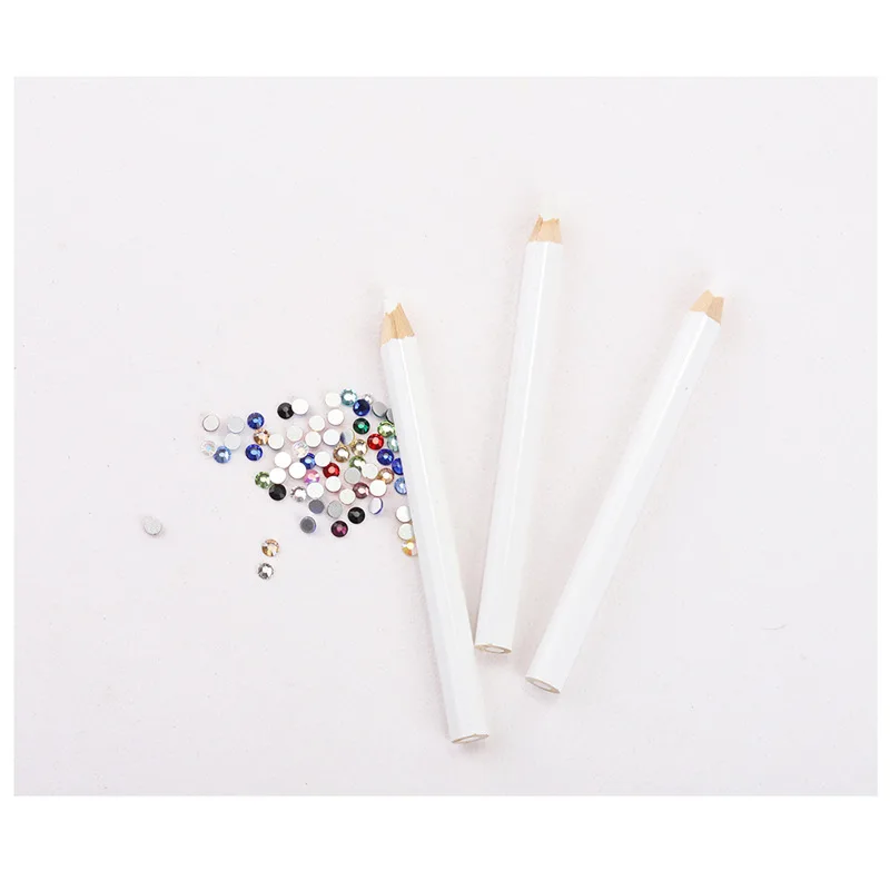 DIY Rhinestones Nail Art Decoration Original Wood Dotting Tools Pencil Pen Picker Crystal Pickup Pens Manicure Tools