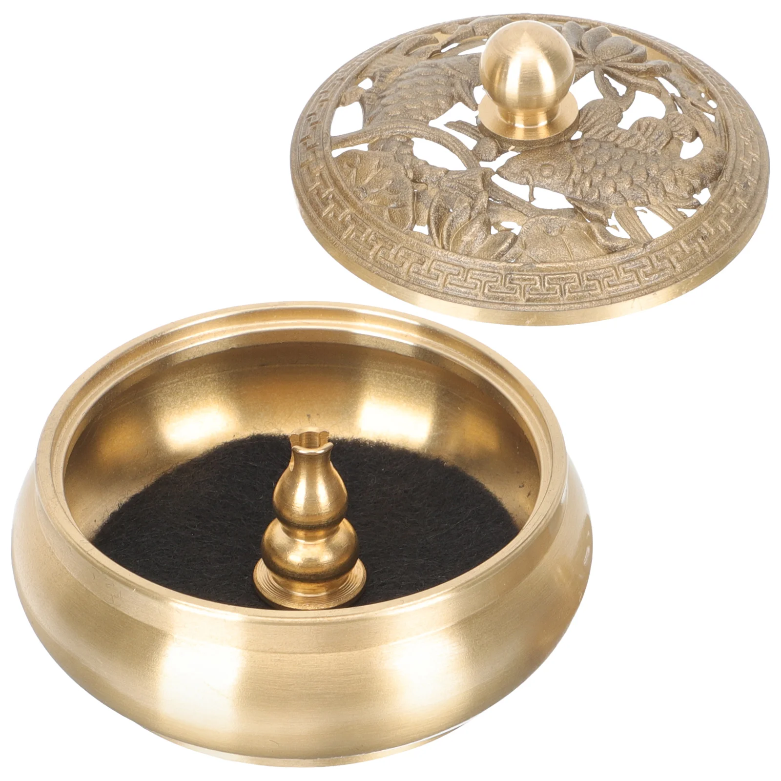 

Vintage Home Decor Incense Burner Ornaments Censer Small Golden Decorative Aroma Office