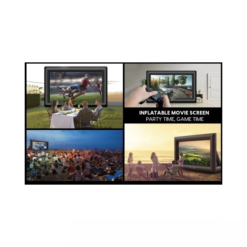 Large inflatable projection screen mobile portable movie screen, fast inflatable outdoor air model