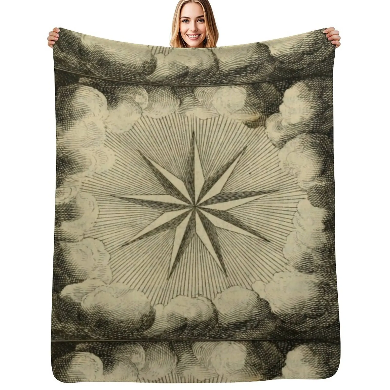 

Nine-Pointed Star Throw Blanket Plaid Giant Sofa For Sofa Thin funny gift Blankets