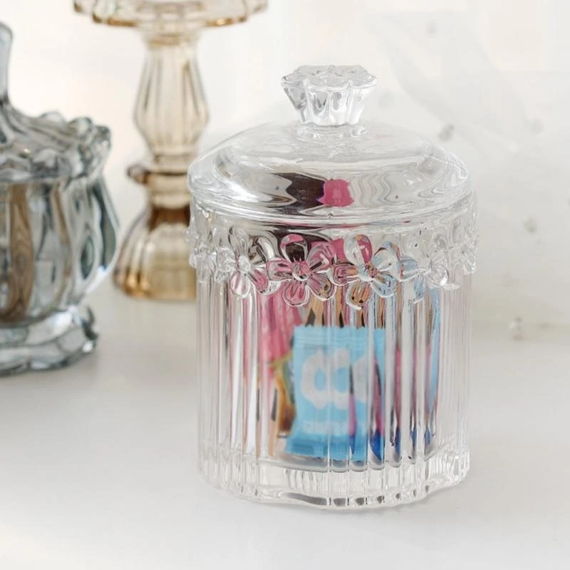 91AC Bunga Stripe Candlestick Silikon Cetakan Epoxy Resin Cetakan Diy Penyimpanan Alat Jar