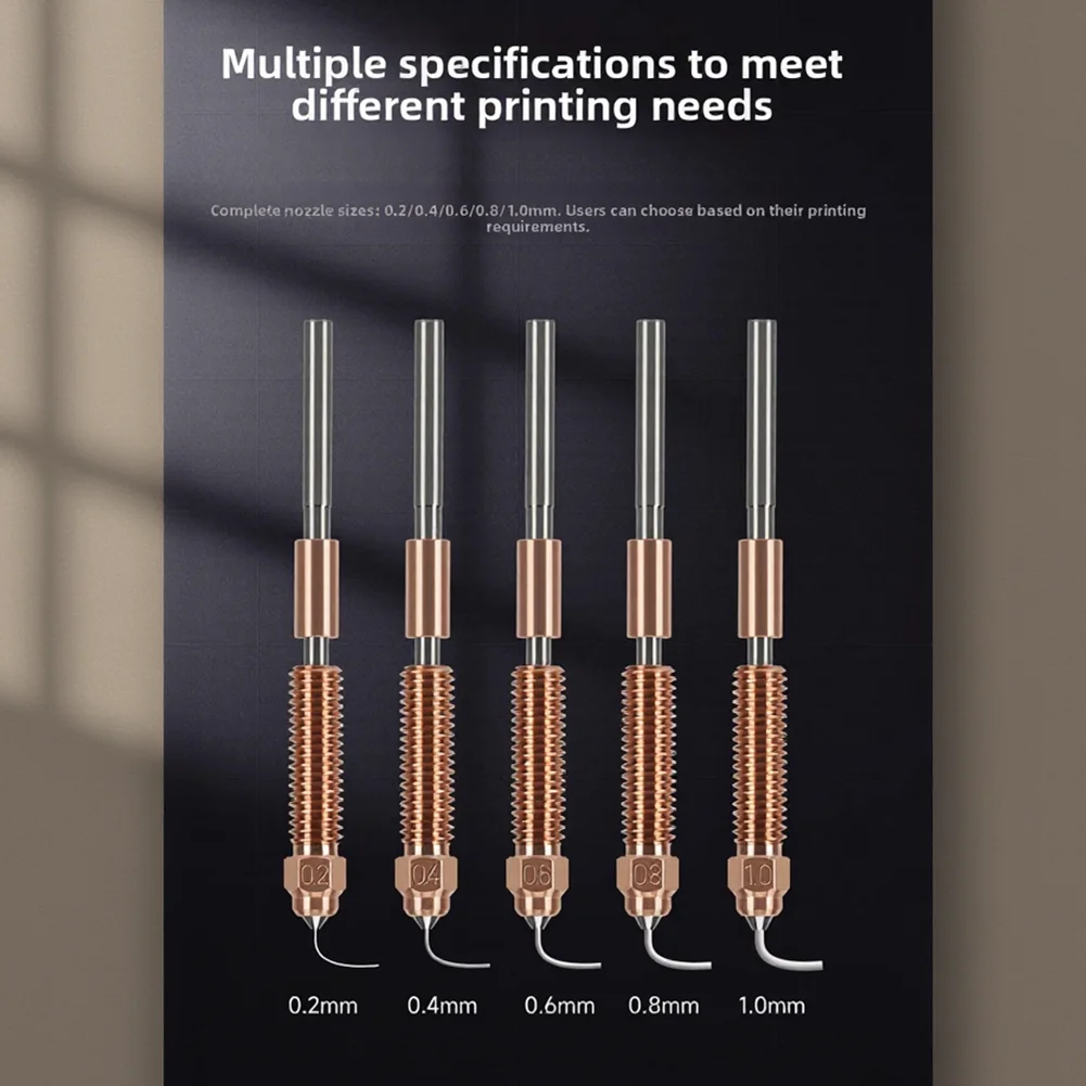 Sturdy Nozzle Kit for K2 PLUS For 3D Printer with Bimetallic Structure to Maintain Stable Extrusion Over Extended