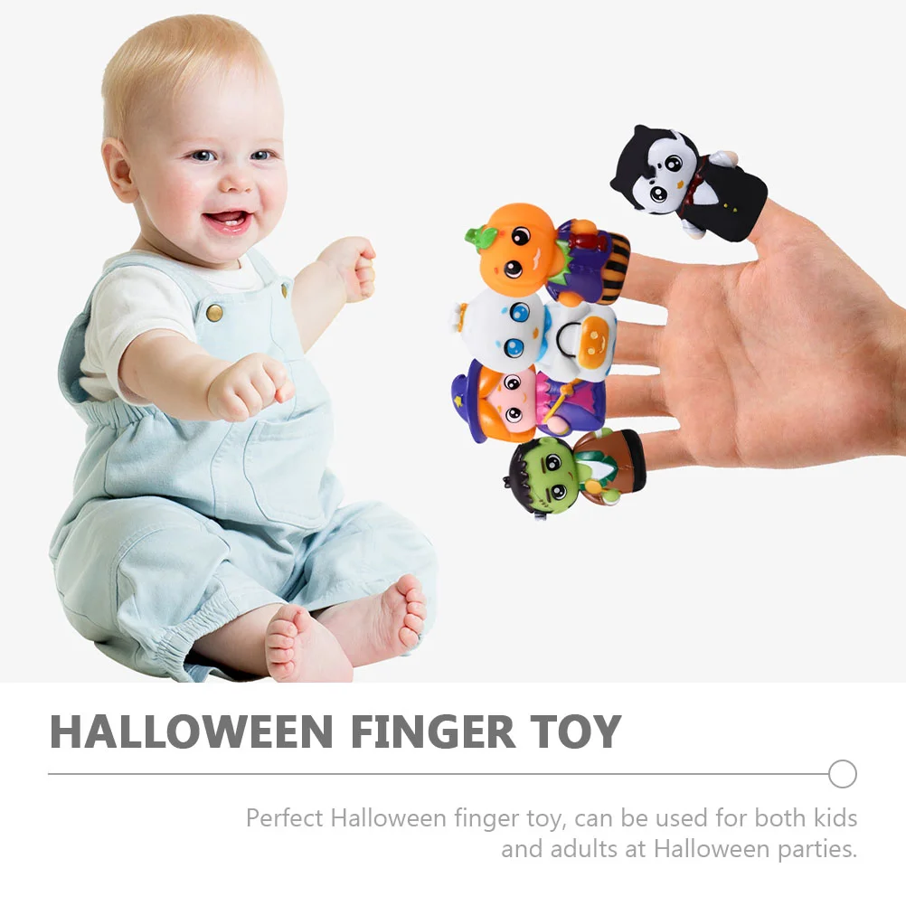 10 Pcs Halloween Finger Puppets for Kids Toy Hand Childrens Toys Cartoon