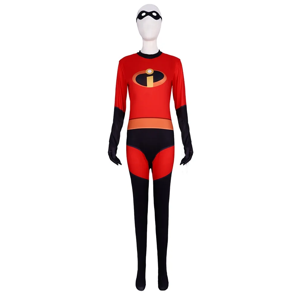Halloween The Incredibles 2 Elastigirl Superhero Cosplay Costume Zentai Suit Bodysuit Women Men Party Jumpsuit Adult Kids view 6