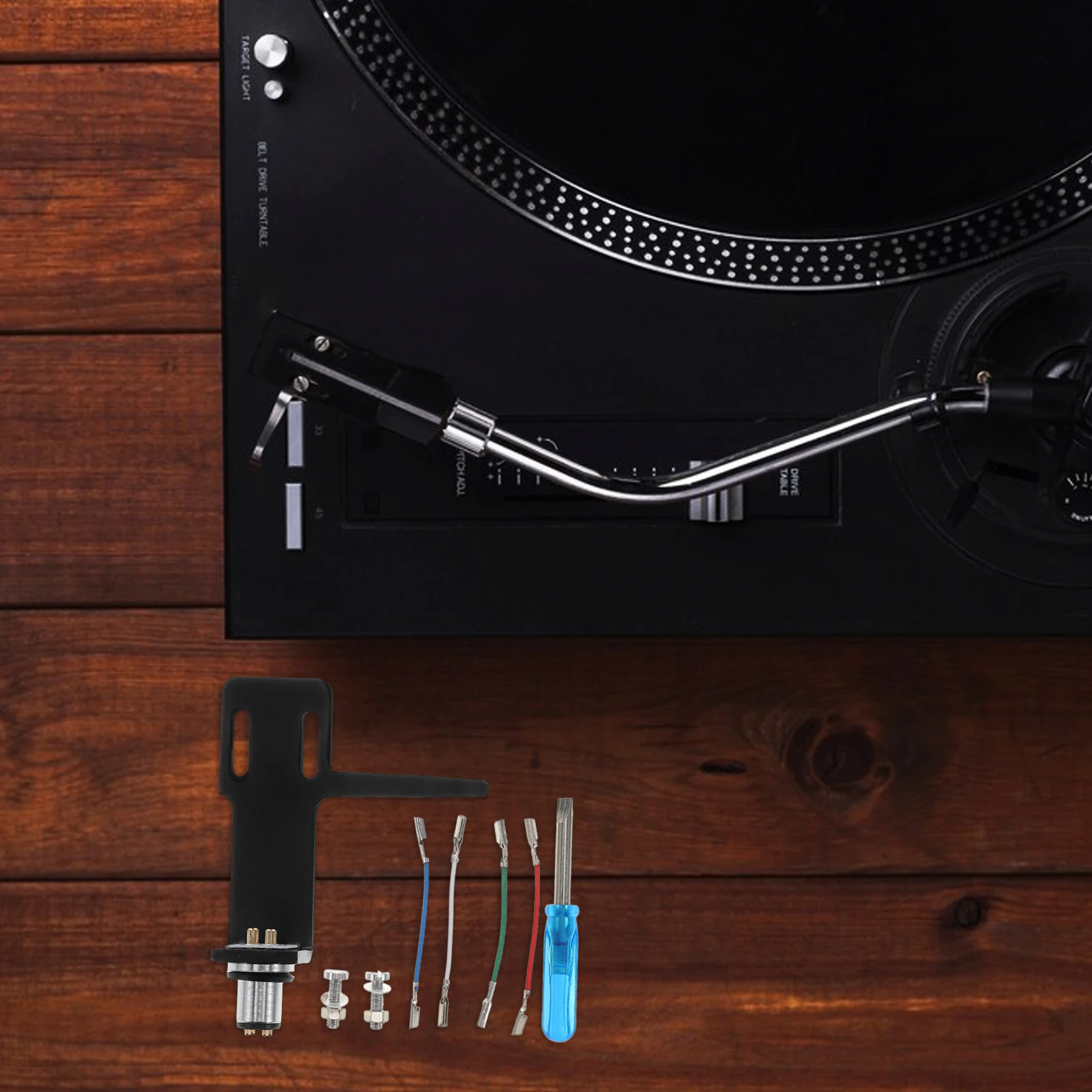 

s Turntable Headshell 65mm Black Mount Universal Stylus Rack DJ Equipment Cartridge Shell Record Player Part Repairing Accessory