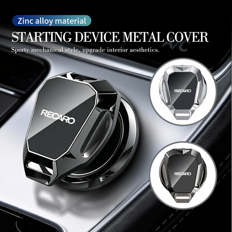 Car Keyless One Click Start Stop Switch Button Ring Decorative Sticker For Recaro