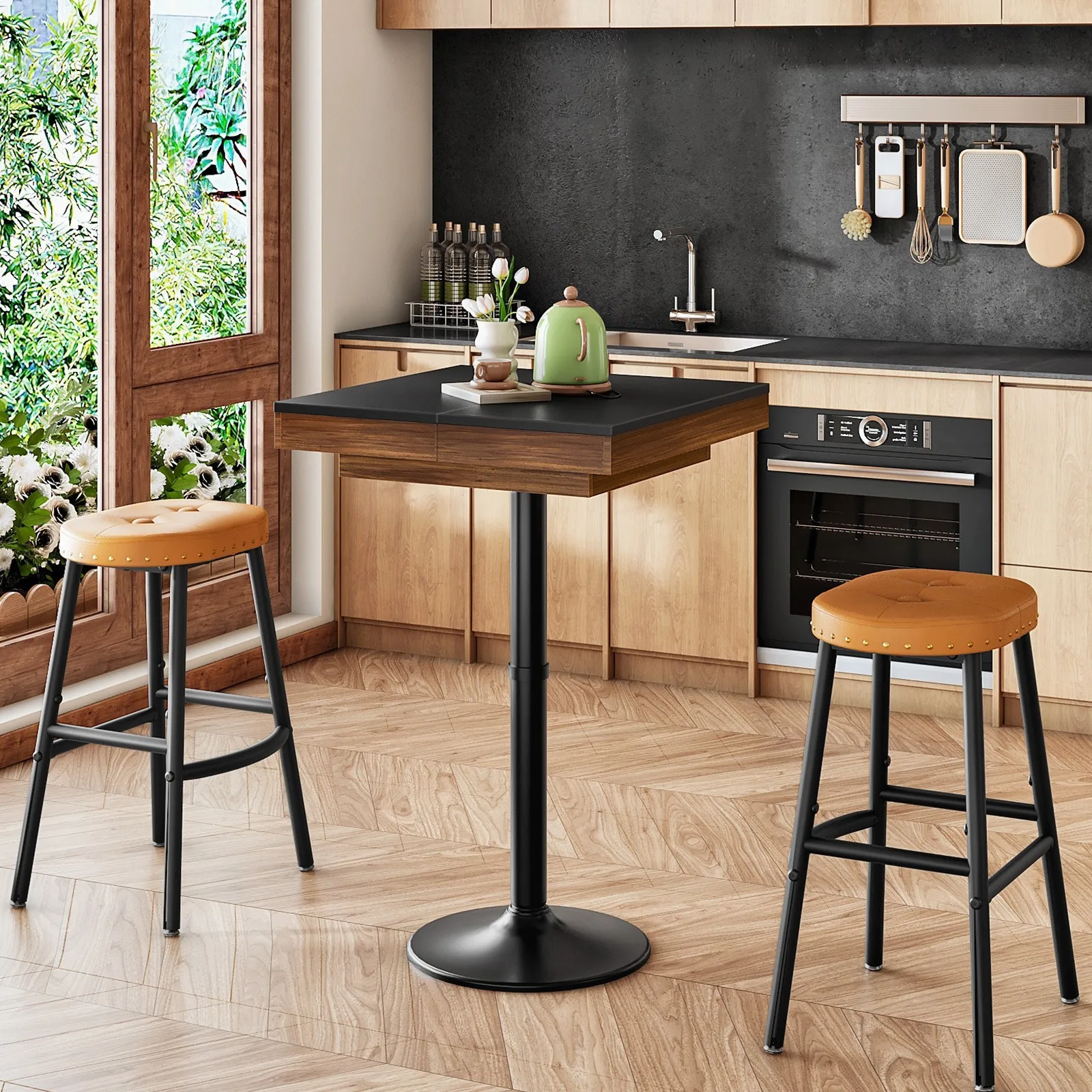 

Bar Table Pub Table Cocktail Table 23.6"L x 23.6"W x 39.4"H Kitchen Home Bar