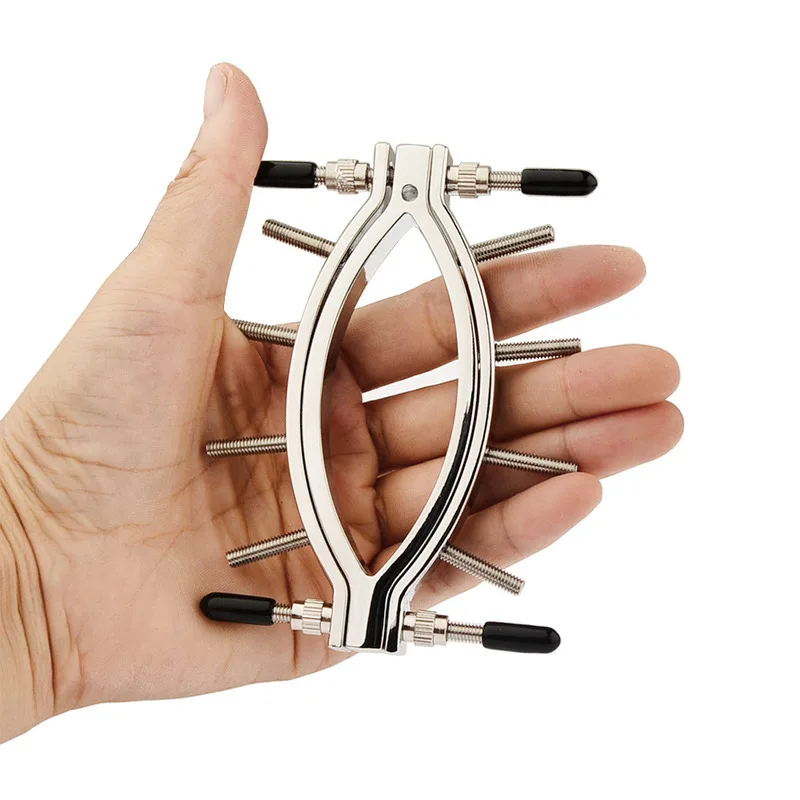Metal Labia Clip Labium Stimulator Clitoris Stimulation Clamp Expander Bondage Pussy SM Outside Vagina Speculum Sex Toy Women view 2