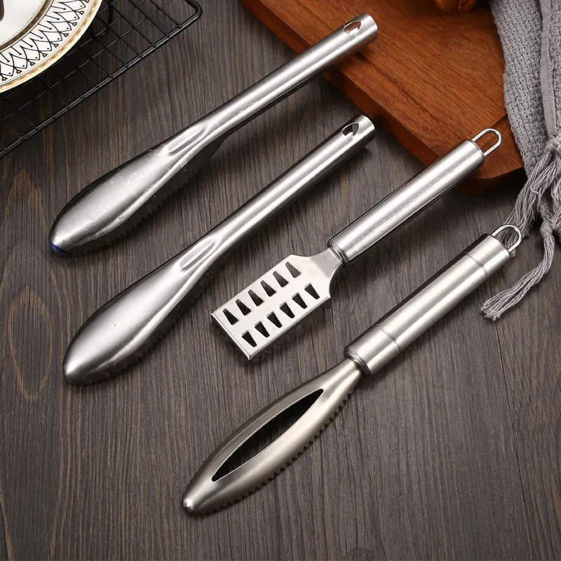 Stainless Steel Fish Scaler Planer,Double-Row Multi-Purpose Fish Scraper,Duty Sawtooth Fish Descaler Tool