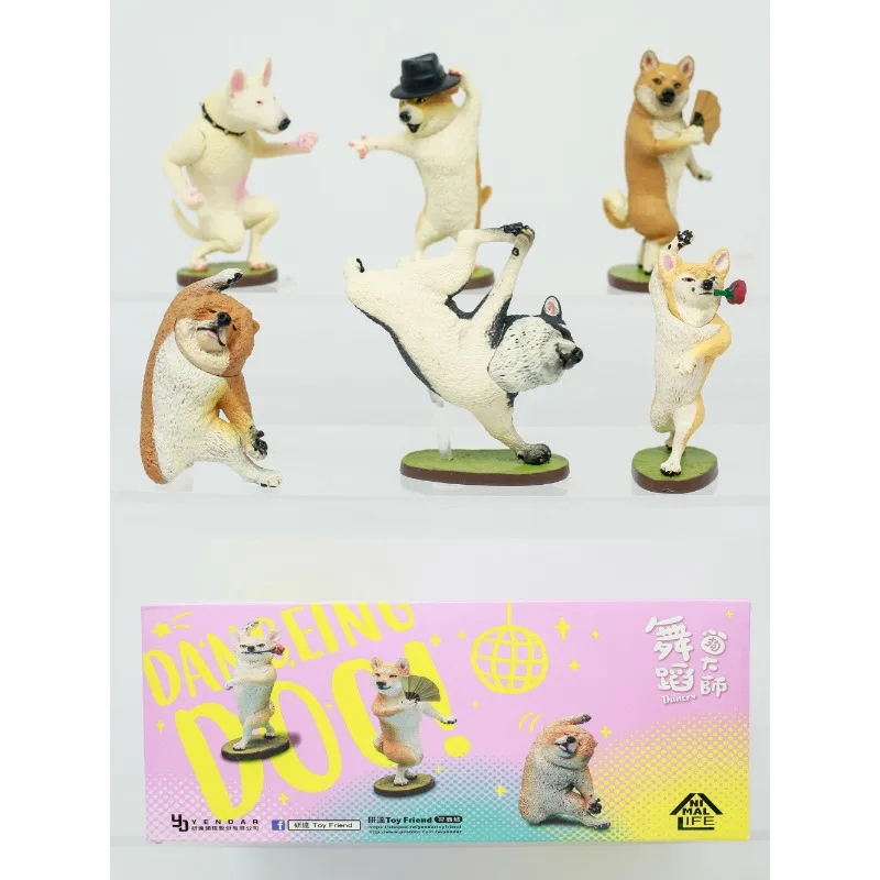 

Dancing Dog Figure Cute Anime Animals Doll Blind Box Ornaments Accessories Children Toy