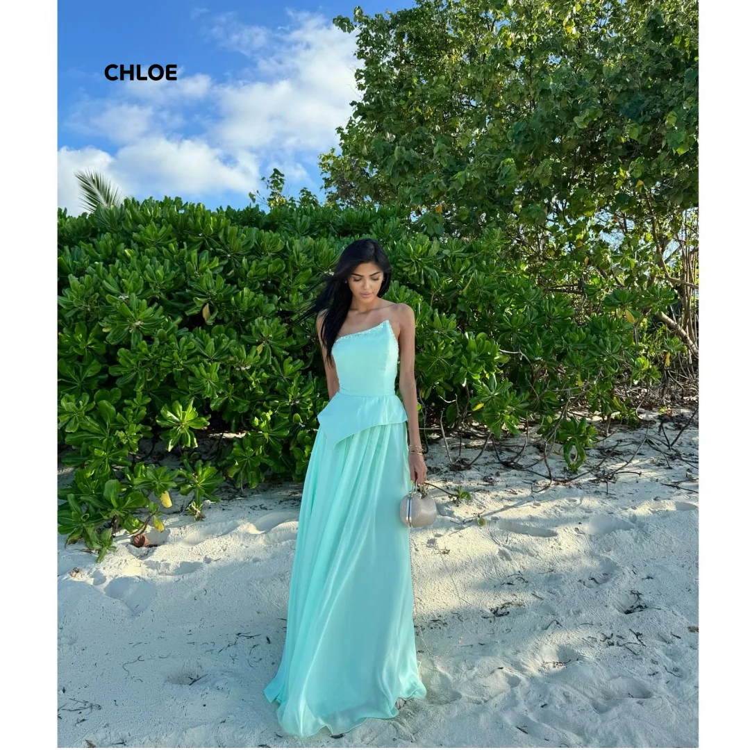 

Sleeveless Gala Dresses Elegant Evening Party Dresses Luxury 2025 Chiffon Customized A-line Prom Luxury Dress Ball Gown Dress