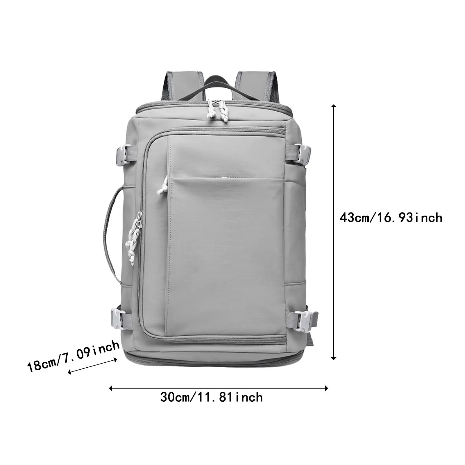 Laptop Backpack for Men Expandable Knapsack Large Capacity Waterproof Adjustable Shoulder Straps Rucksack with Shoe Compartment