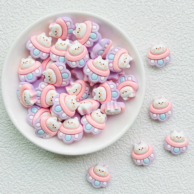 10 Pcs New Lovely Cartoon Kitten Ship Series Resin Scrapbook Diy Jewellery Hairpin Accessories Decorate