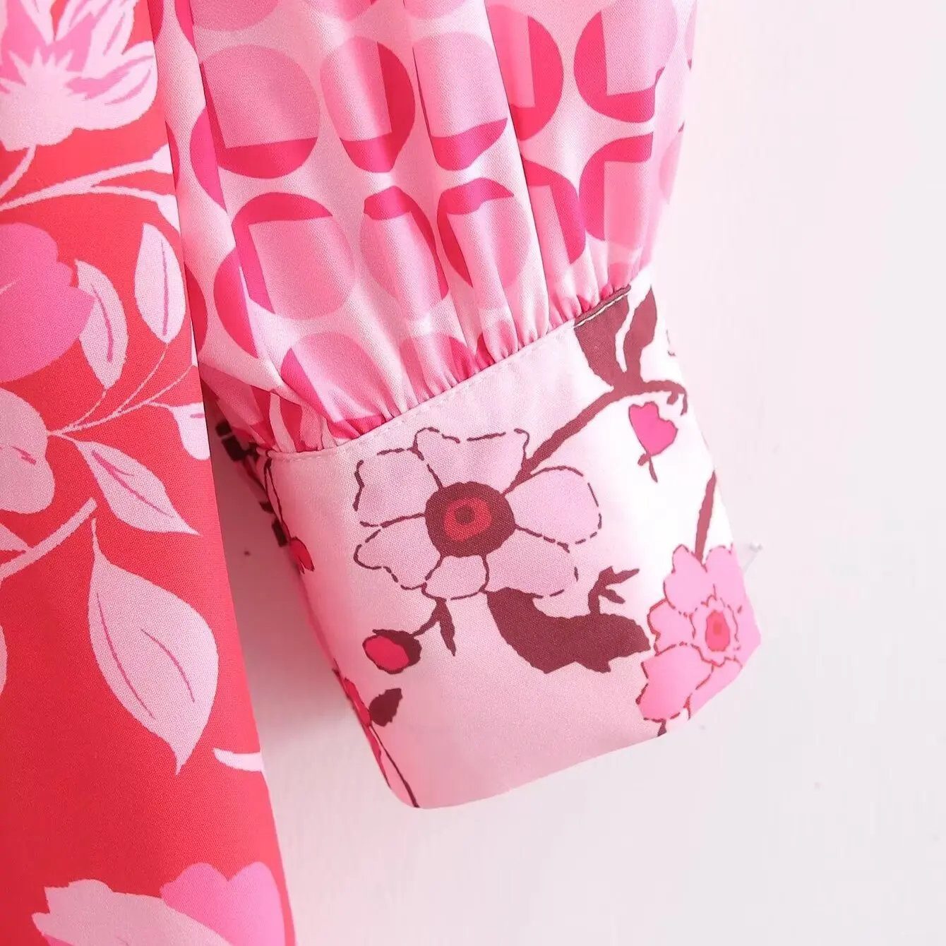 Ele imprimé col ceinturé Dr automne nouveau Sle femmes Faion Design taille haute a-ligne jupe en Fiber de Polyester