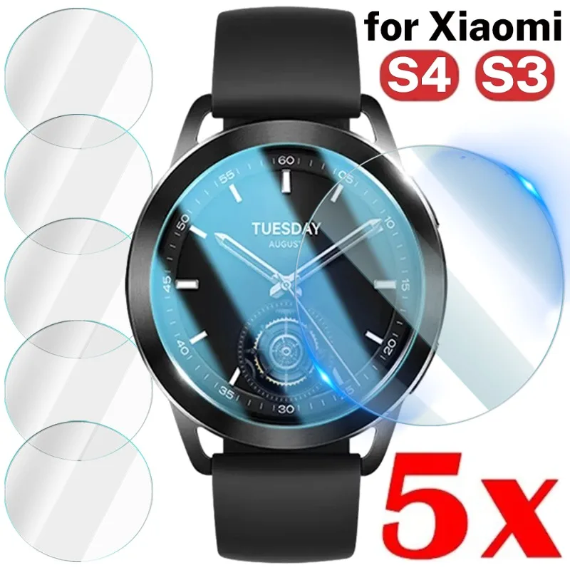 5/1PCS Wearable Smartwatch Glass Films for Xiaomi Watch S3 9H Hardness Tempered Glass Screen Protectors for Xiaomi Watch S4