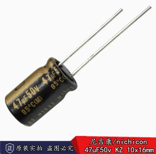 30pcs/lot Japanese original Nichicon MUSE KZ 47uF 50v imported audio fever electrolytic capacitor 10x16mm free shipping