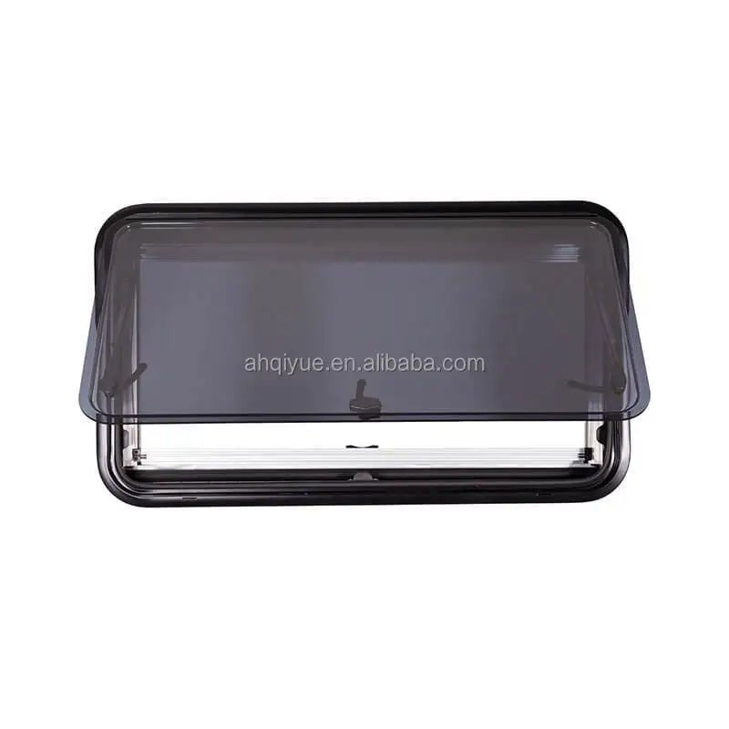 Aluminum Frame Flat Exterior Bubble Acrylic Glass RV Caravan Awning Window 700x300mm
