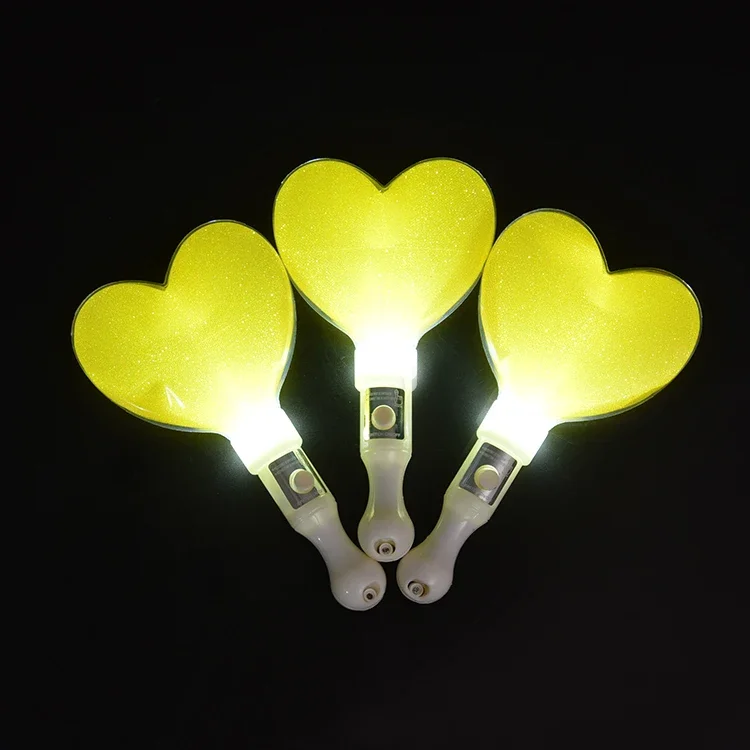 Yellow LED Heart Star Wand Sticks Flash Light  Props  Luminous Headdress Headband Glasses Glow Party Toy  Halloween Christmas