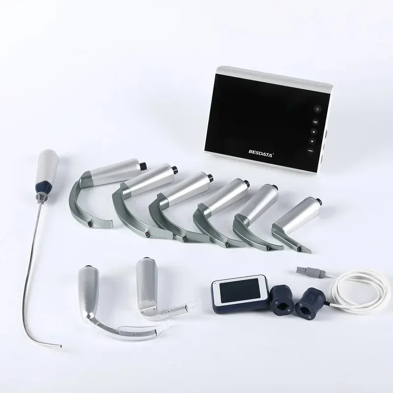 

BESDATA 7 Inch HD Screen Flexible Adult Pediatric Reusable Disposable Rigid Video Laryngoscope For Intubation Surgery