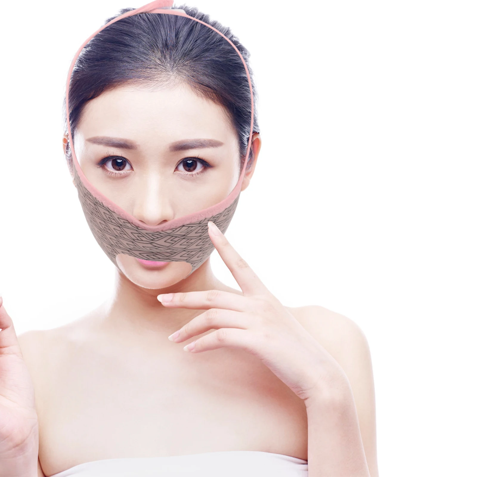 

Face Slimming Bandage Lifting Belt Slimmer Tool Tightening Device Mercerized Cloth Double Chin Remover Miss