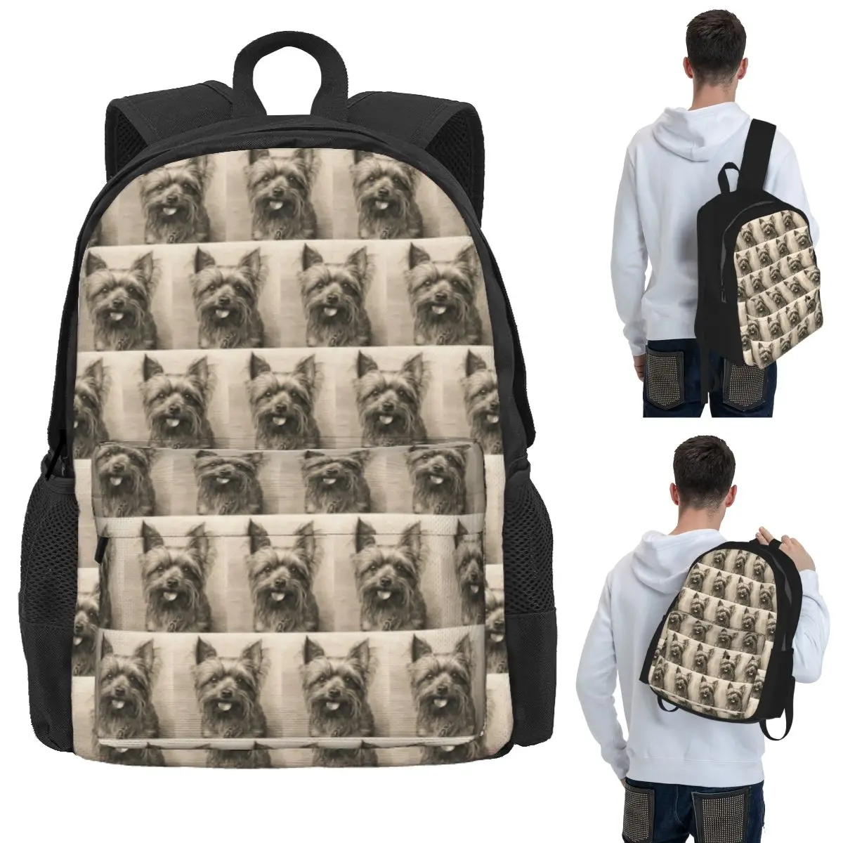 

The Adorable Yorkshire Terrier Dog Student Backpack School Bag Hiking Travel Daypack for Men Women Bookbag Shoulder Bags