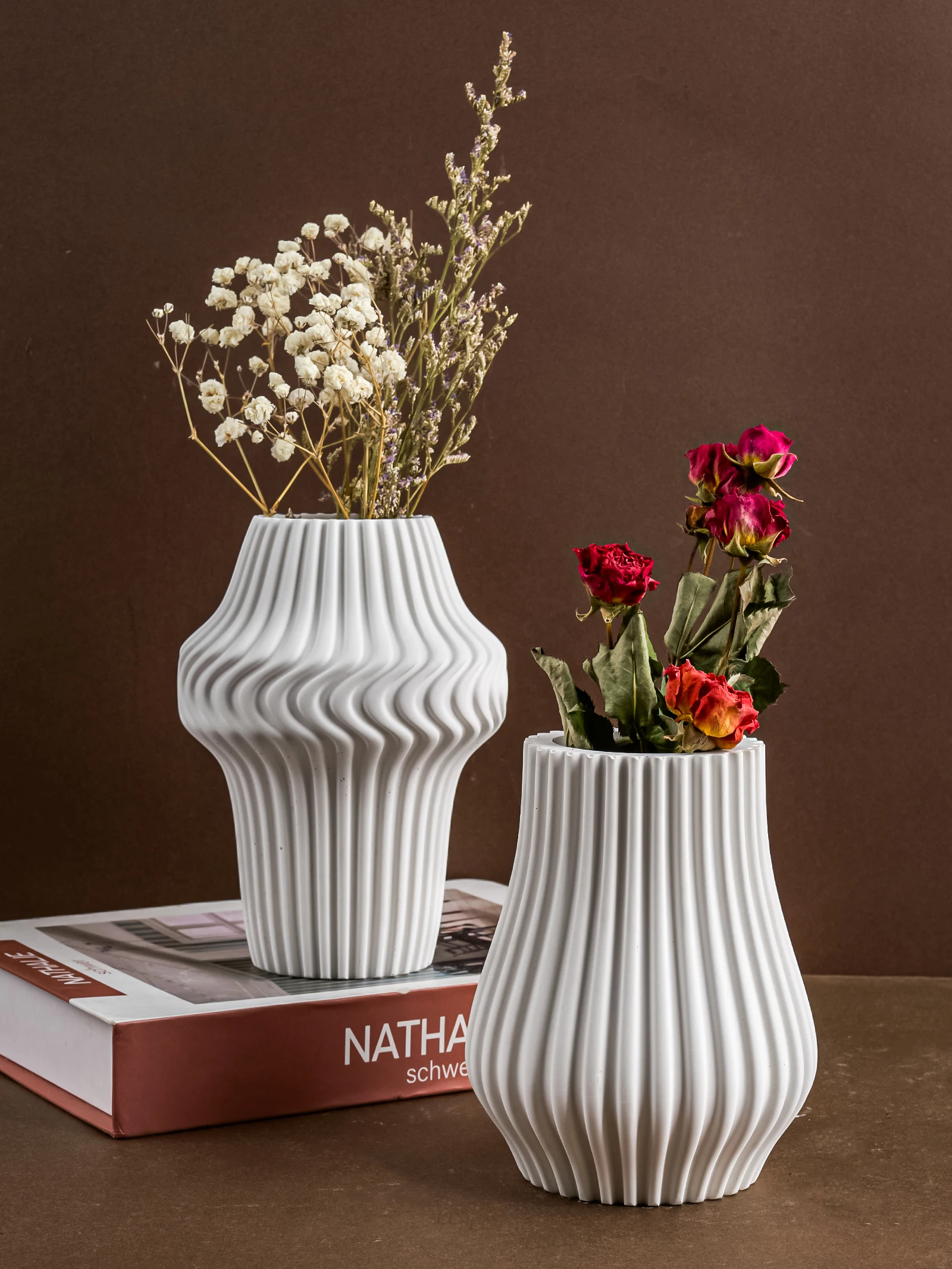DIY Simple Lines Vase Cement S - огляд і ціна Dried Flower Bouquet