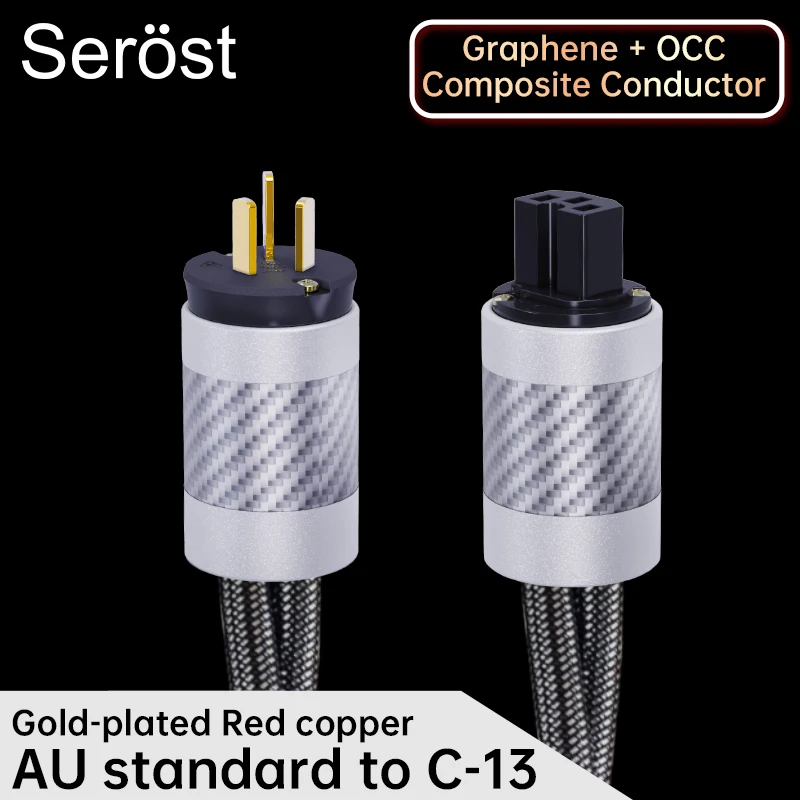 Serost Hi-End Audio AC 6N OCC Grafeen-koper (MPS Arthur) Audiofiel voor CD DAC DSP Eindversterker AC-netsnoer Netsnoer