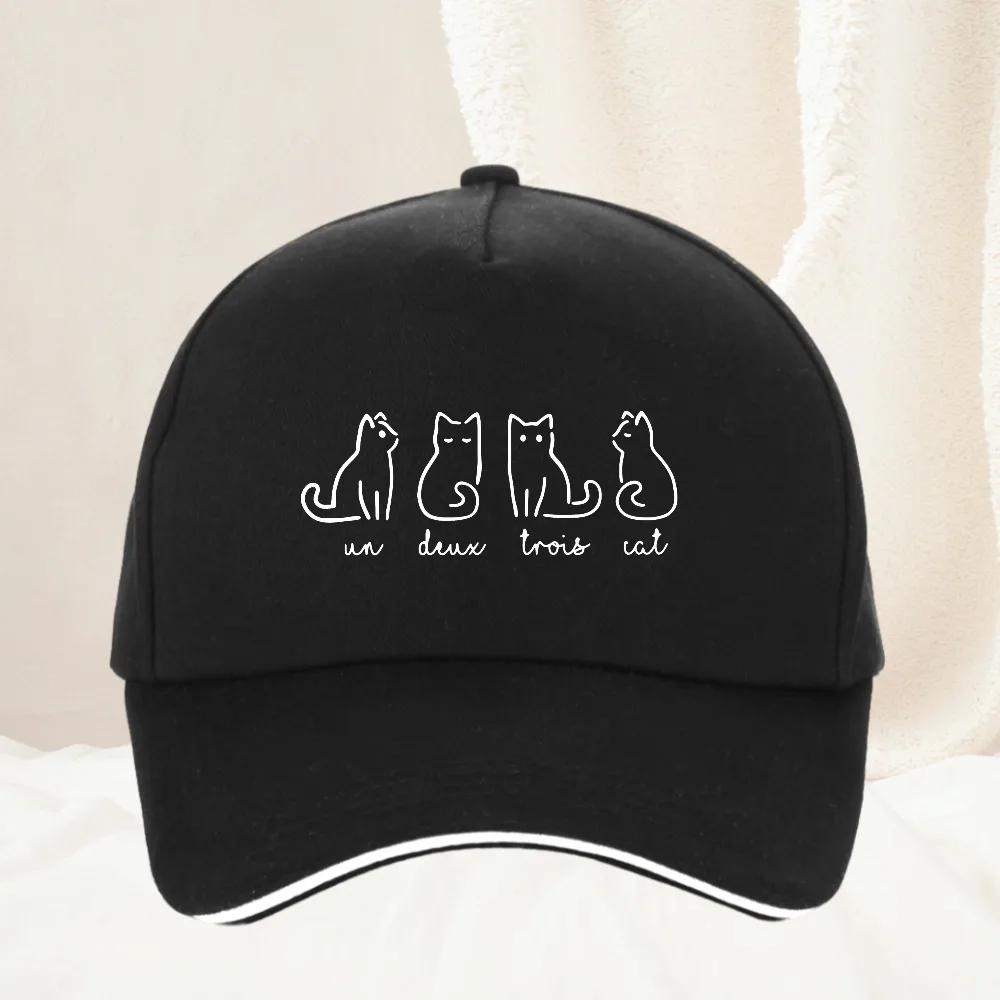 

Four Little Cats Holding Fish Women Cartoons Prints Baseball Cap outdoor travel visor hat cool Adjustable man Women's Gift Caps