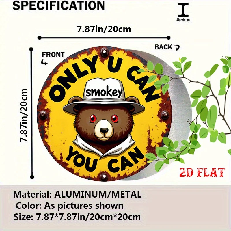 2D Flat, 1pc Vintage Smokey Bear 