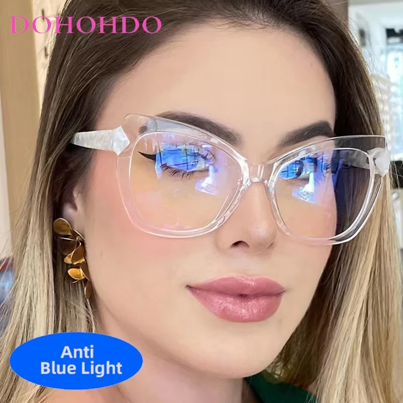 

Trendy Brand Design TR90 Cat Eye Blue Light Blocking Glasses Women Men New Luxury Optical Spectacle Protection Eyeglasses Lentes