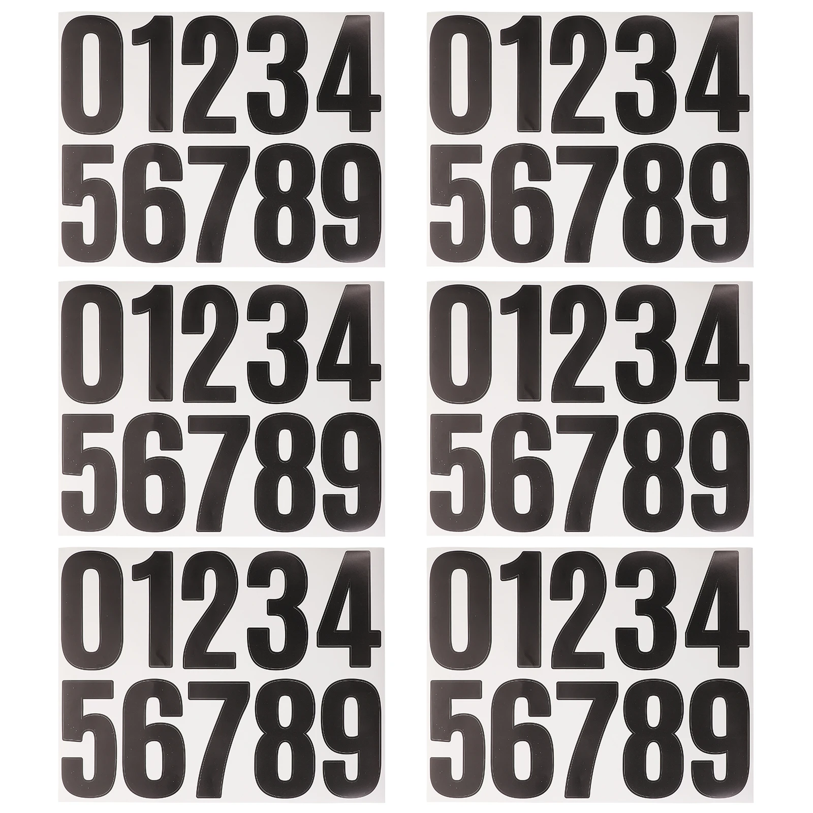 

6pcs 4 Inch Digital Stickers Waterproof Adhesive Number Decals for Mailbox Trash Can Outdoor Address Sign Self Stick Block
