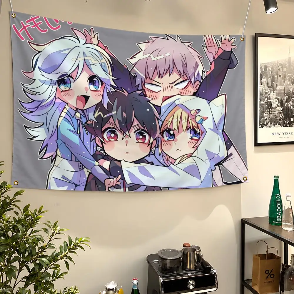 Anime Kemono Jihen Kabane Inugami Kon Flags Wall Hanging Flag Banners For Birthday Parties Outdoor Bedroom Dorm Room Decor