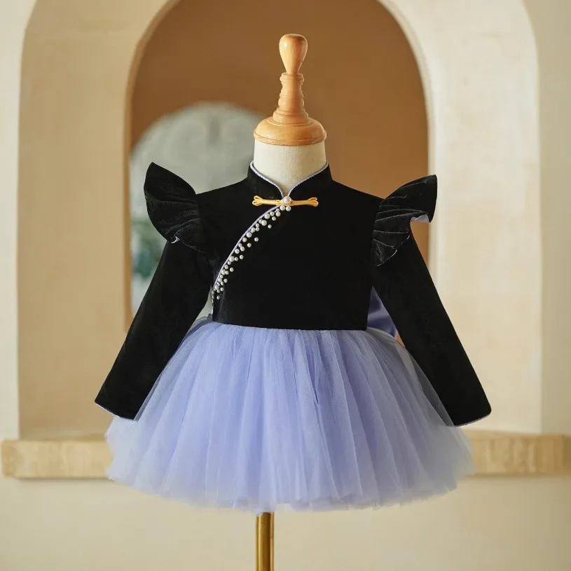 Girls Princess Evening Gown Kids Pageant Wedding Birthday Party Flower Girl Dresses A4734 Vestidos Bridesmaid Dresses