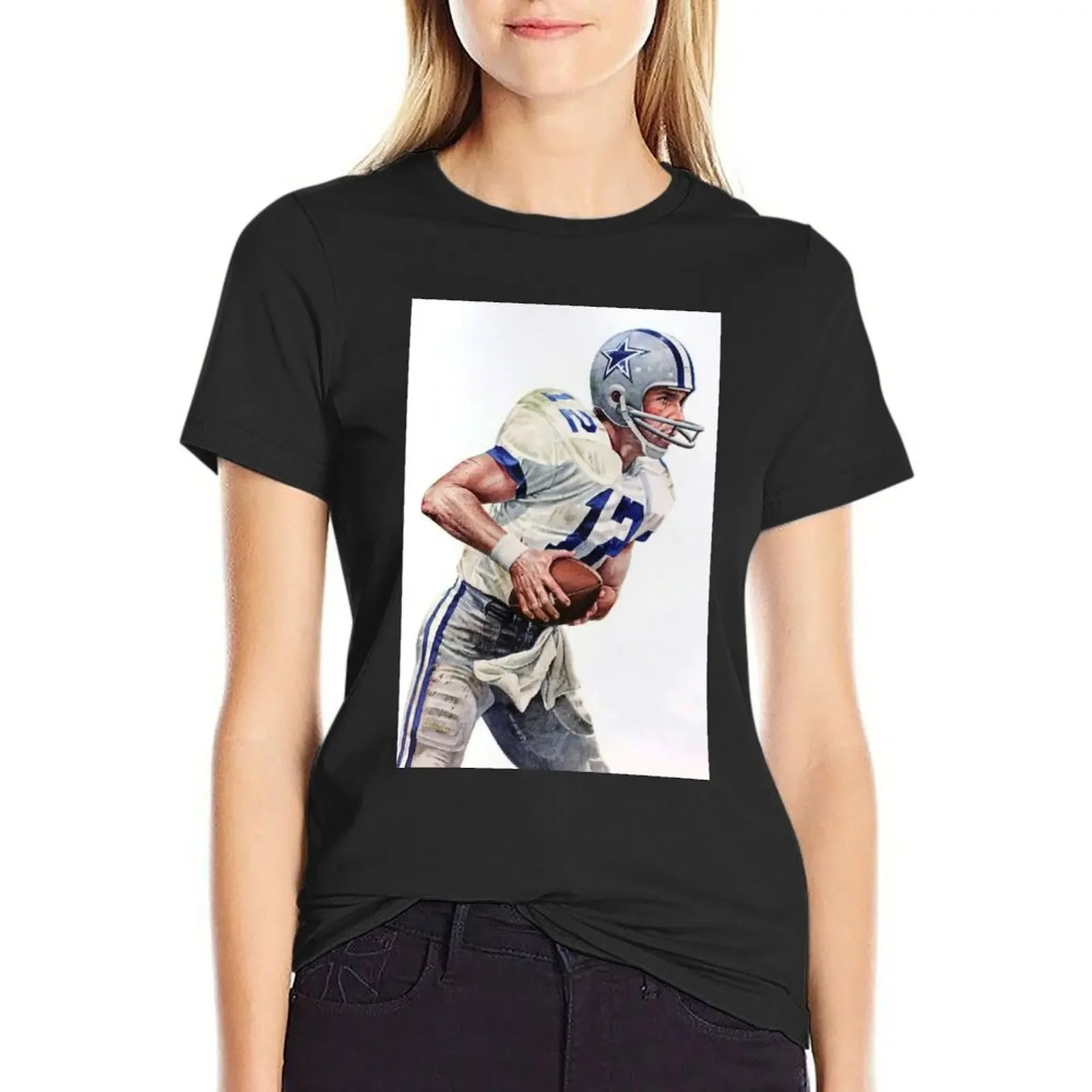 

Roger Staubach T-Shirt customs plus sizes shirts graphic tees summer top cotton t shirts Women