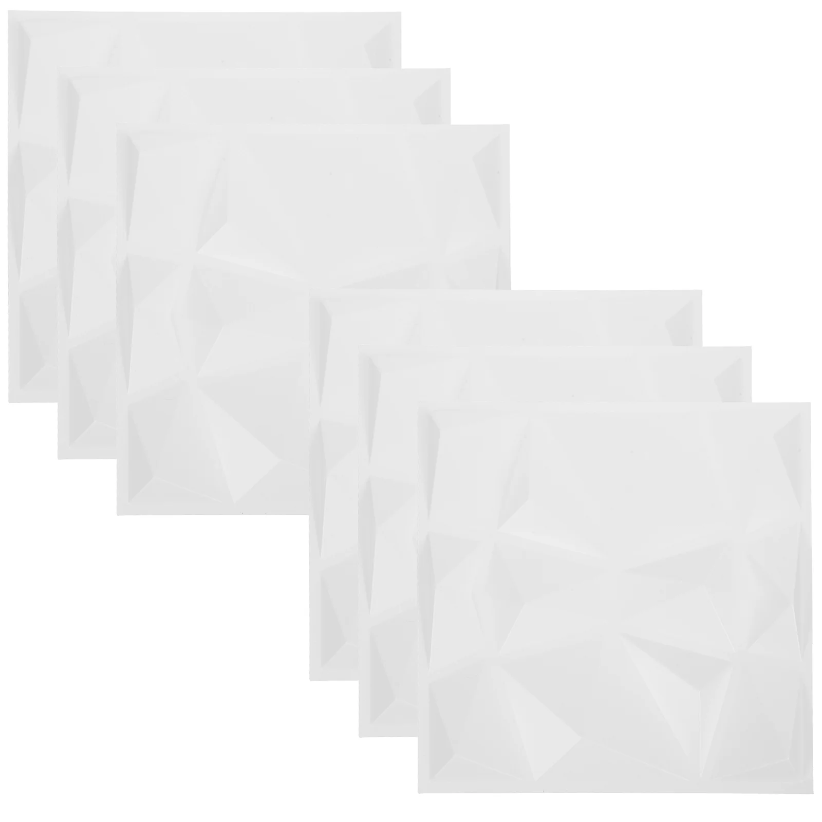 

6 Pcs Three-dimensional Wall Panel Peel and Stick Tiles 3D Paneling Plastic Board Wallpaper Pvc Decor Work