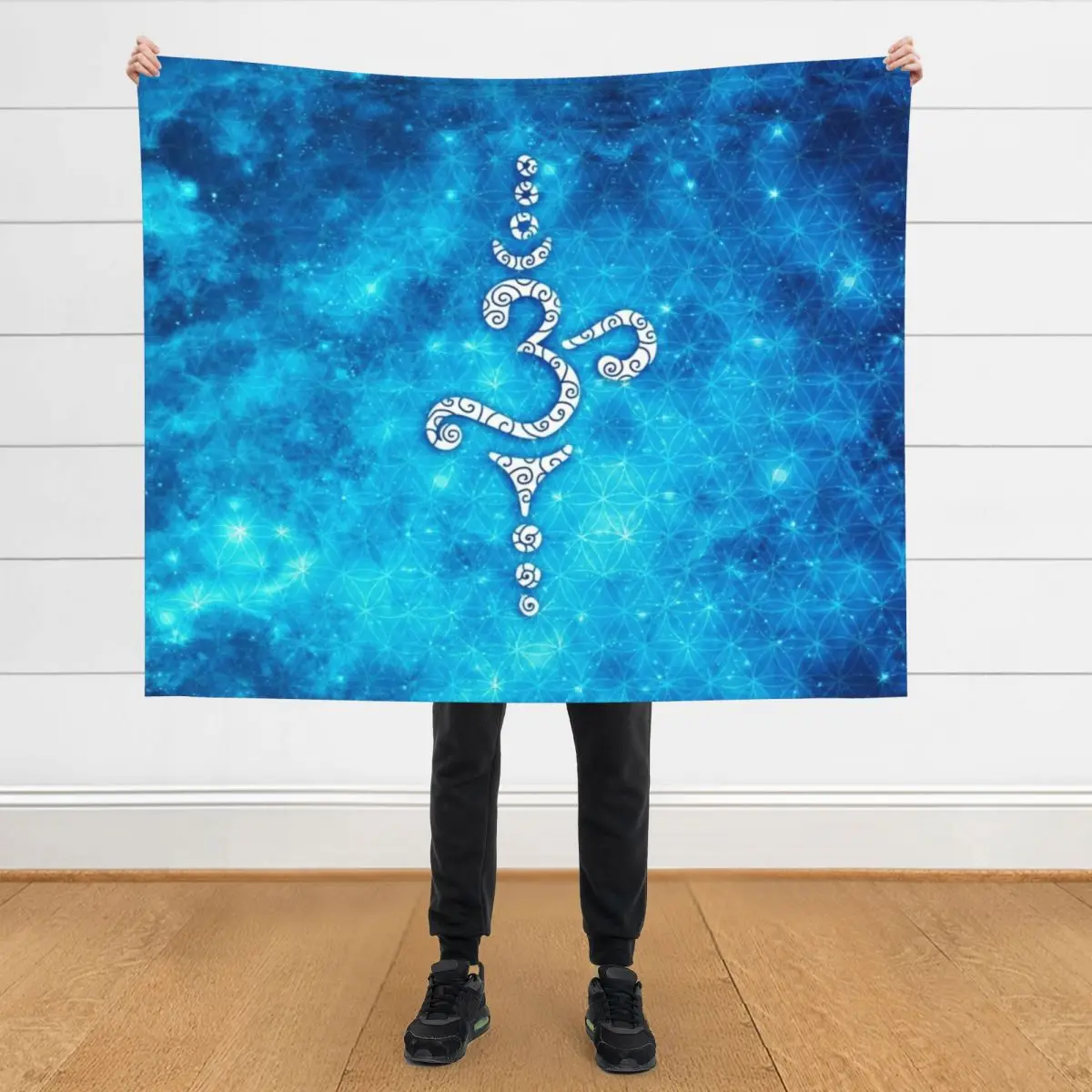 

OM Mantra, Sound of the Universe, Flower of Life Throw Blanket Decorative Sofas Comforter anime Blankets