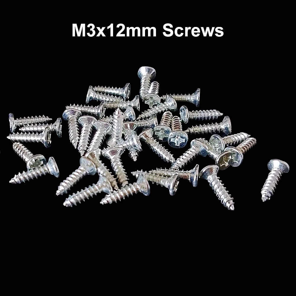 

M3 screw cross screw 12mm round head mini screw suitable for LED neon light COB fixing clip plastic buckle DIY