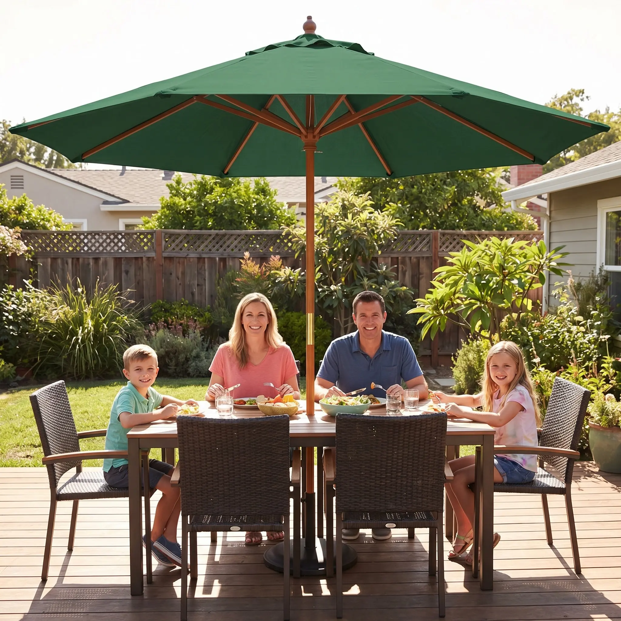 Patio Umbrella Replacement Canopy Lightweight Breathable Sun Proof Rain Resistant Fabric Umbrella Replacement Cloth for Garden