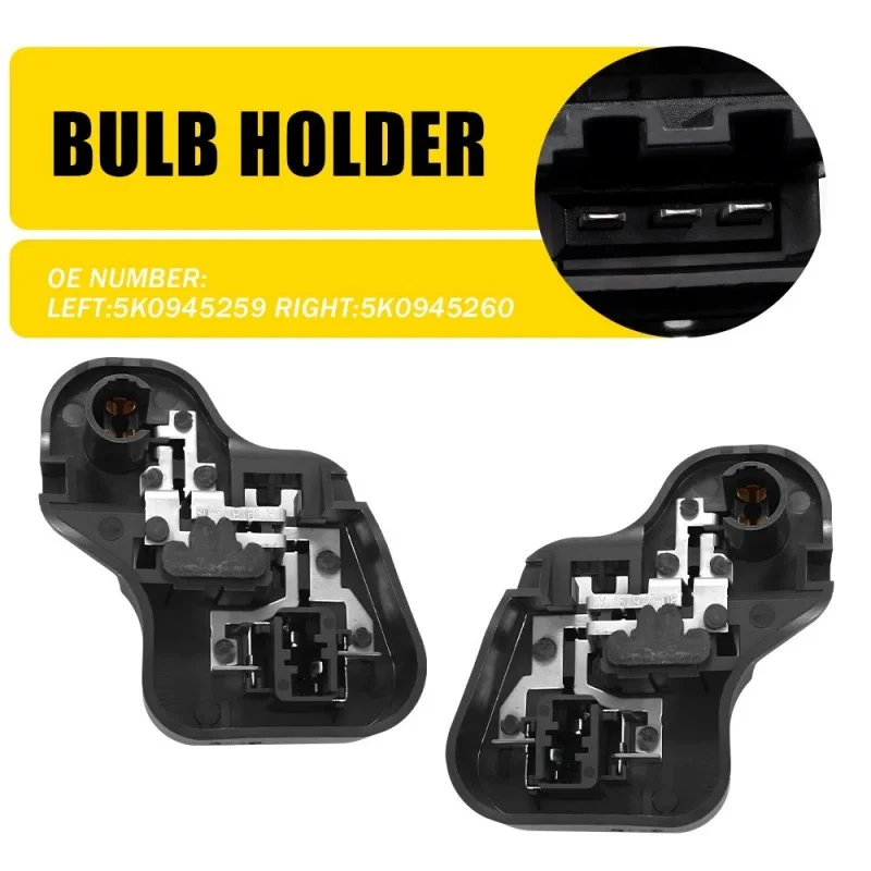 

1pc Car Rear Inner Tail Light Bulb Holder Left Right Sides For VW Golf 6 MK6 2009-2013 OEM5K0945259 Car Accessories