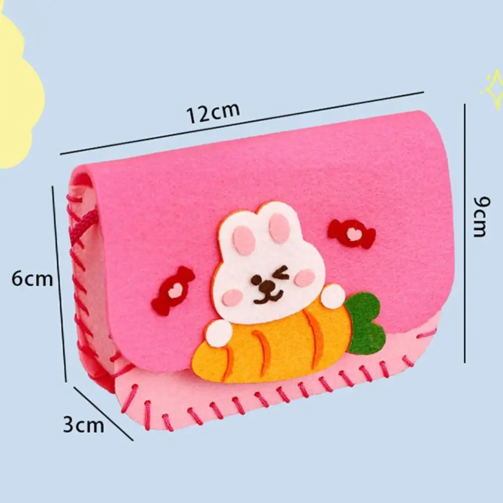 Cadeau Vilten Vilten Tas Maken Kit Cartoon Ambachten Kunst Crossbody Tas Kleuterschool Naaien Speelgoed DIY Handtas