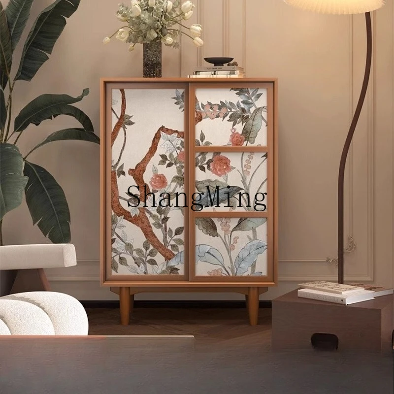 

ZYY vintage entrance shoe cabinet vintage living room hallway entrance dining side storage cabinet sofa sideboard