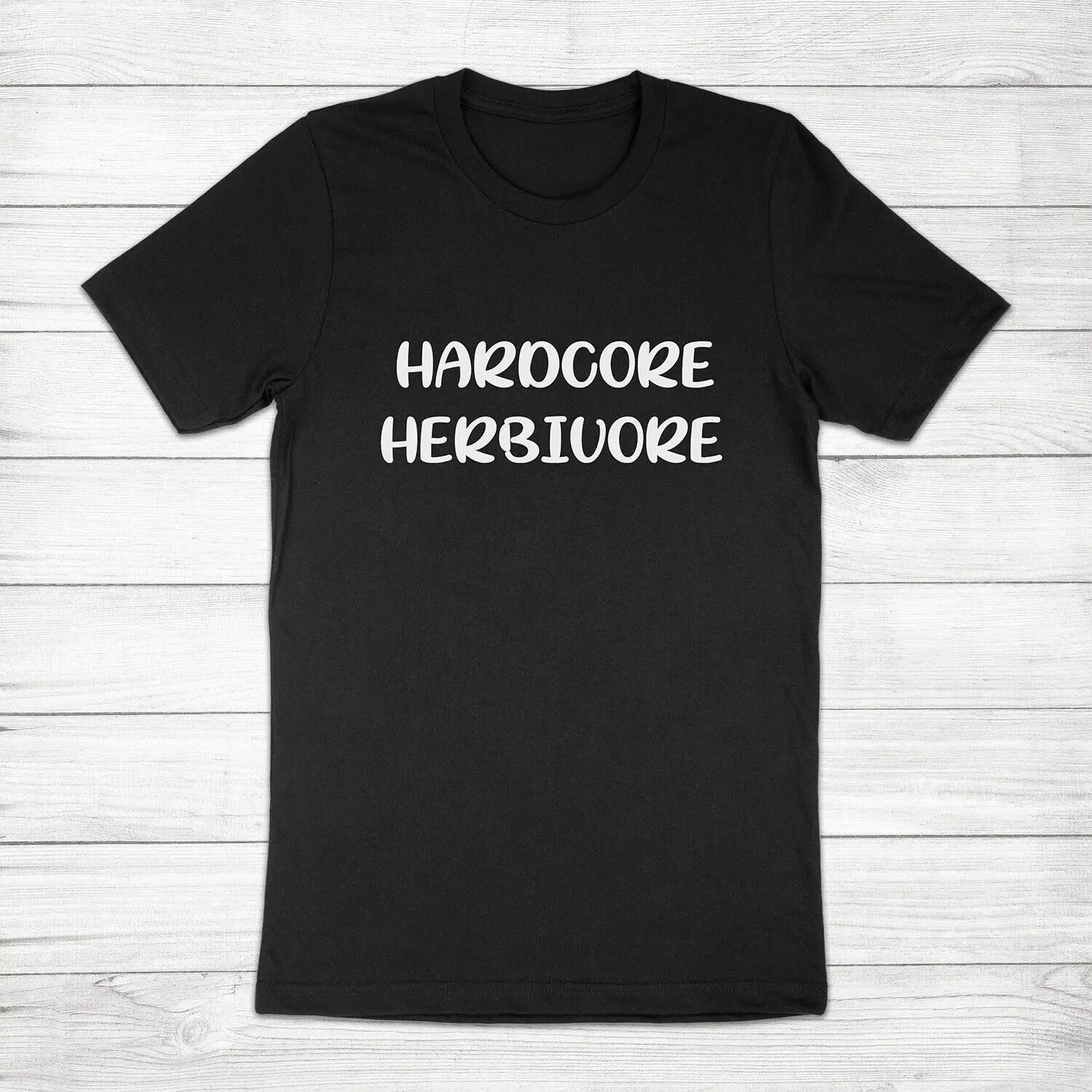 Hardcore Herbivore Funny Vegetarian Vegan Chef Cook Cooking Unisex Tee T-Shirt