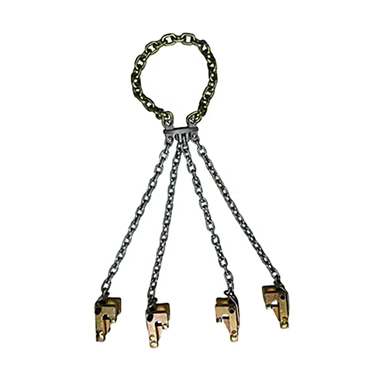 

2T Oil Drum Lifting Clamps Chain Oil Barrel Clamp Four Jaw Lifting Rings Pliers