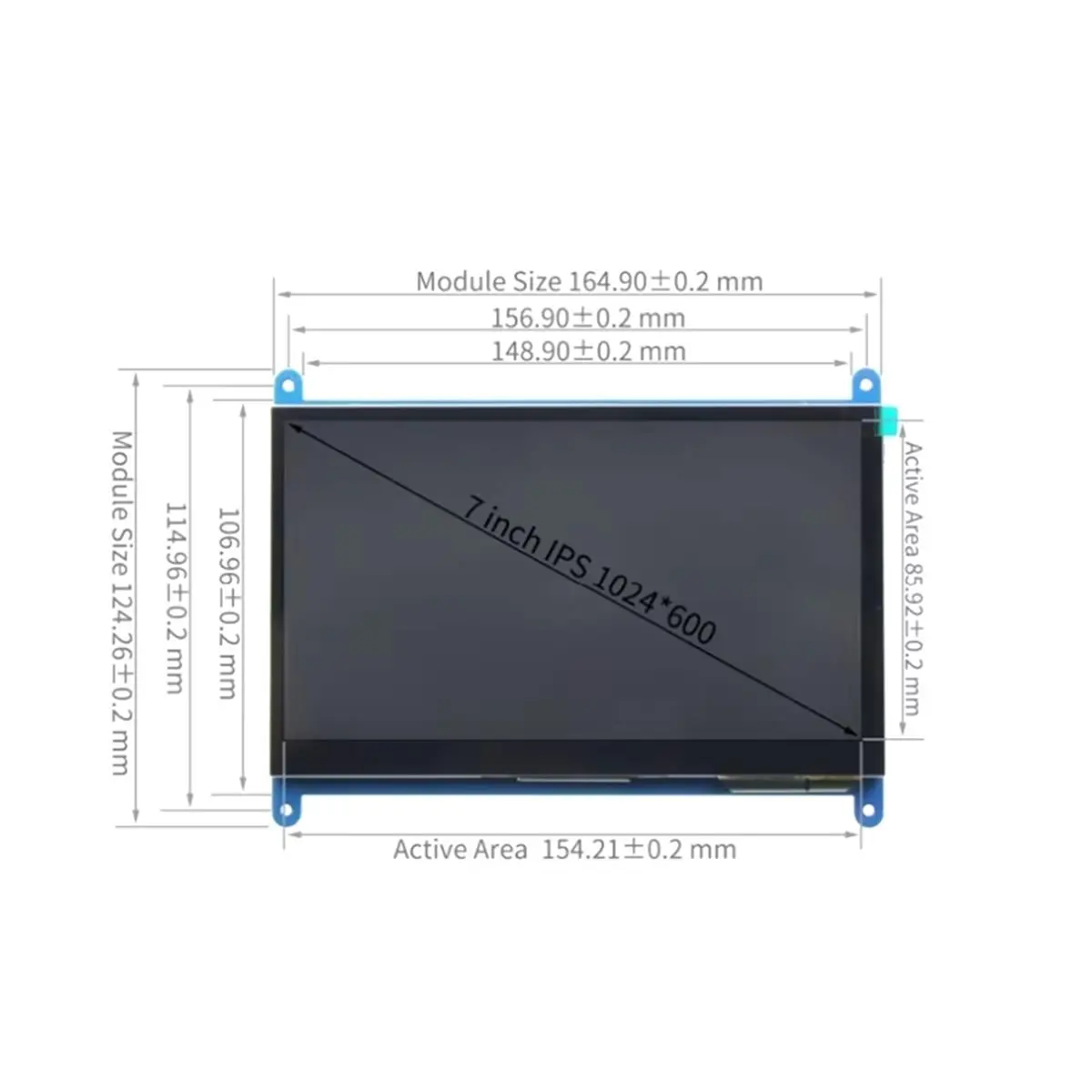 

OKgood 7-Inch LCD HDMI-Compatible Display Monitor for Raspberry Pi 3rd Generation Ultra-High Definition 1024x600