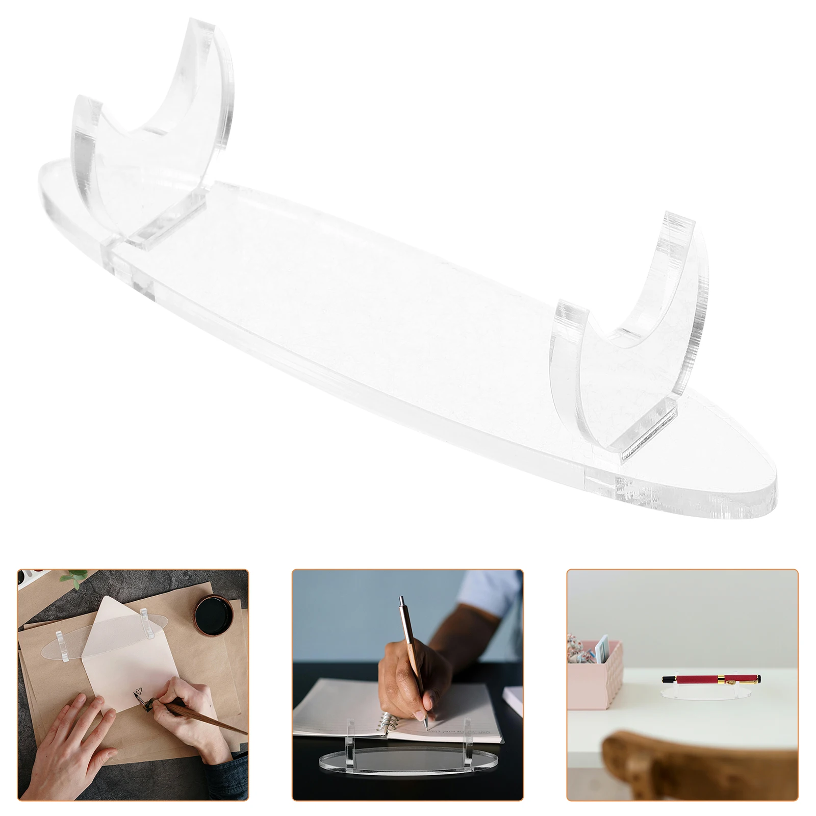 

Makeup Brushes Acrylic Pen Rack Fountain Stand Ballpoint Display Holder Desktop Transparent Clear
