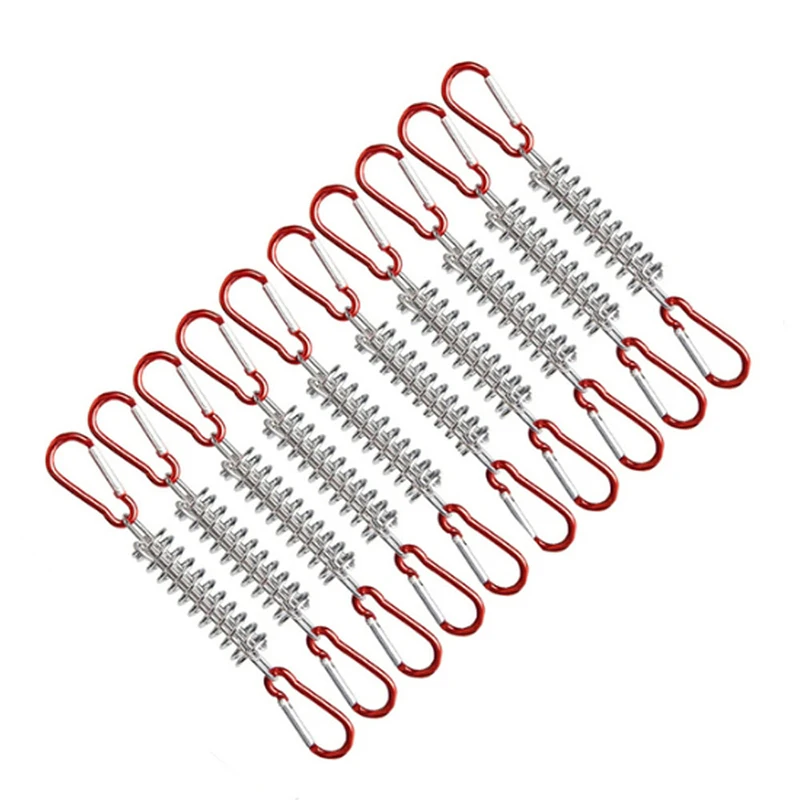 휴대용 스테인리스 스틸 텐트 텐션 용수철 버클 캐노피 차양 로프 텐셔너, 야외 캠핑 장비, 1PC